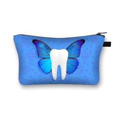 3D Printed Cosmetic Bags Teeth Funny Necessaries for Women Makeup Organizer