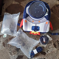 3D Rockets Anti-lost School Bags for Girls Boys Backpack Kids Age 1-6