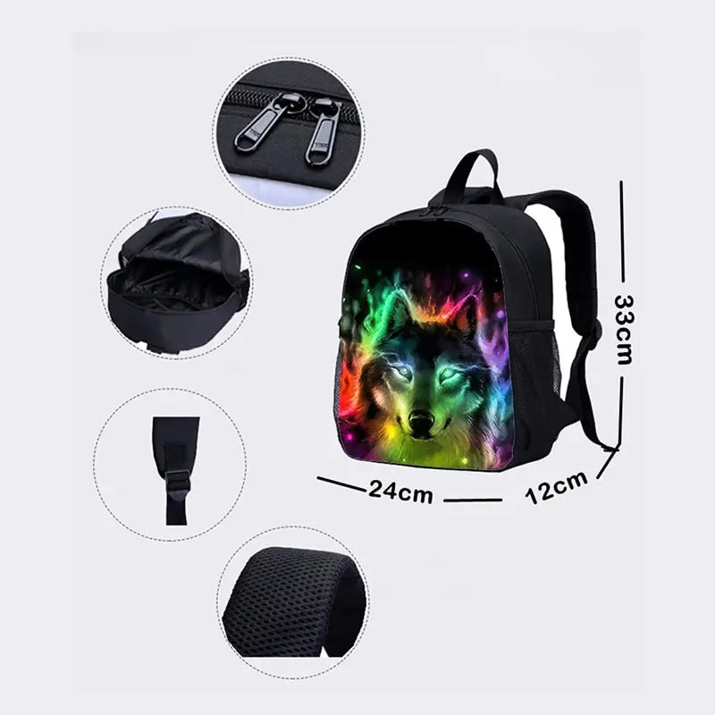 3D Sword Shield School Bags Girls Backpack Children Kids Bag For Boy Toddler
