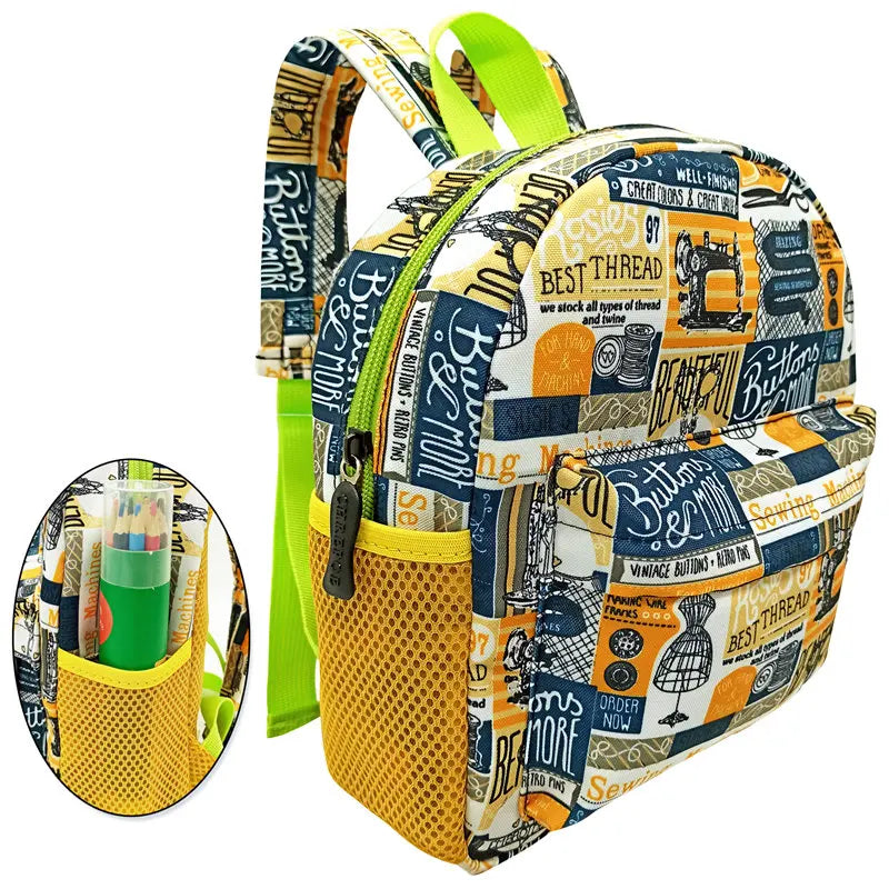 3D Toddler Canvas Children Backpack Kindergarten Schoolbag