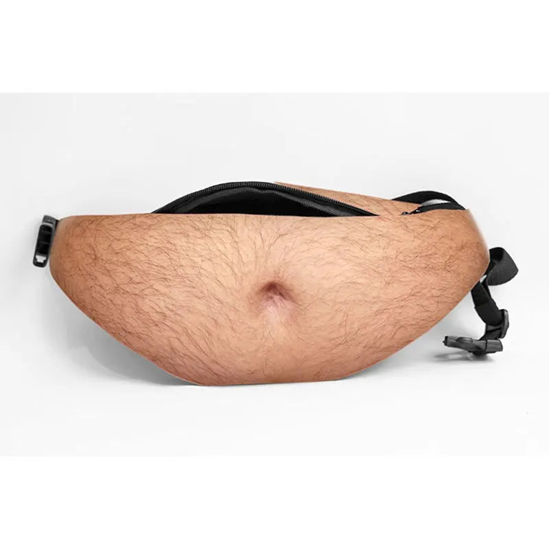 3D Woman Belly Pockets Belt Bag PU Novelty Men Beer Belly Waist Bag