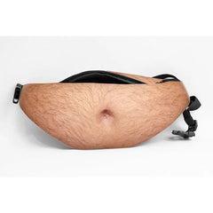 3D Woman Belly Pockets Belt Bag PU Novelty Men Beer Belly Waist Bag