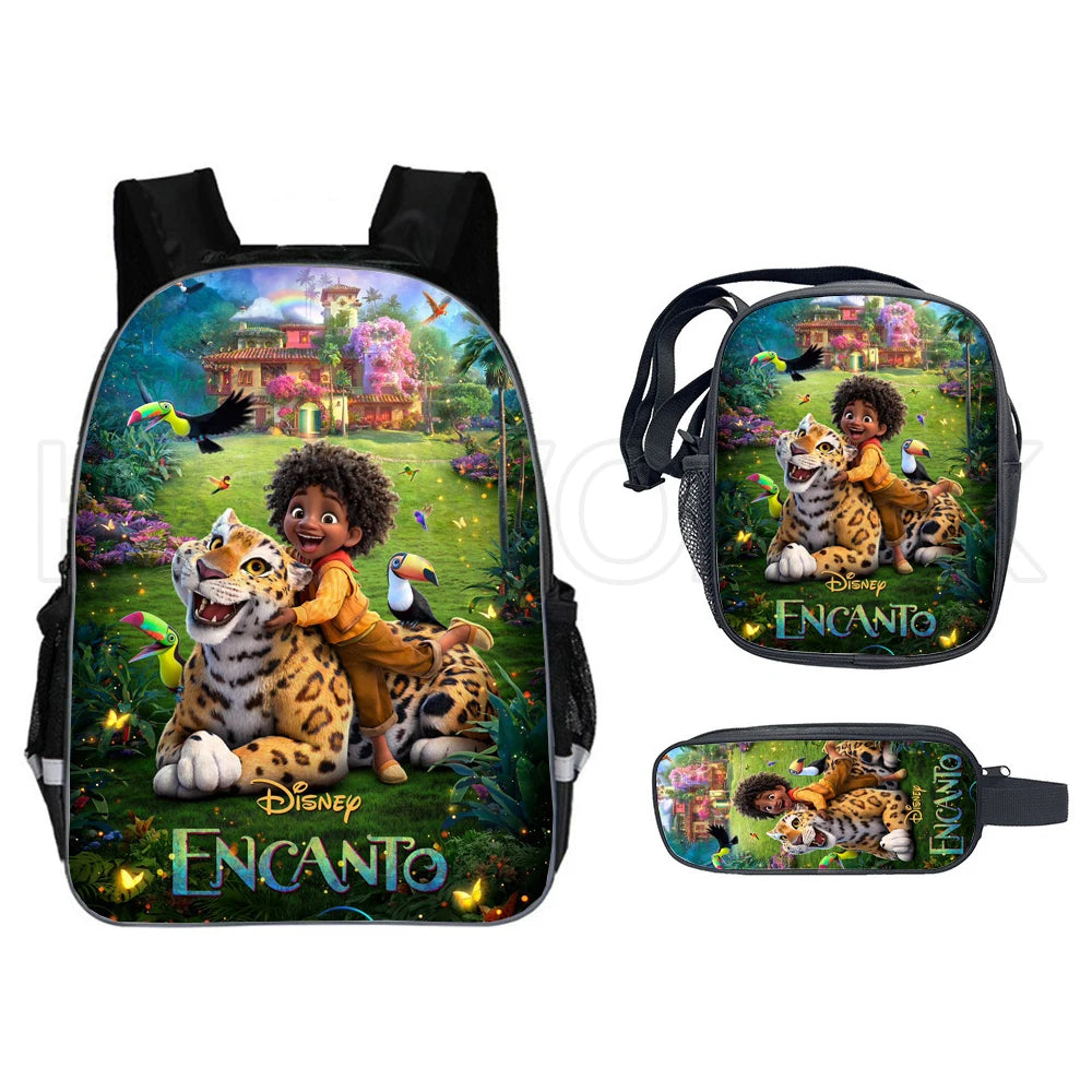 3PCS Encanto Kids School Bags 16in Mirabel Prints Backpack