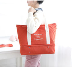 3PCS Travel Waterproof Tote Bag Canvas HandBag