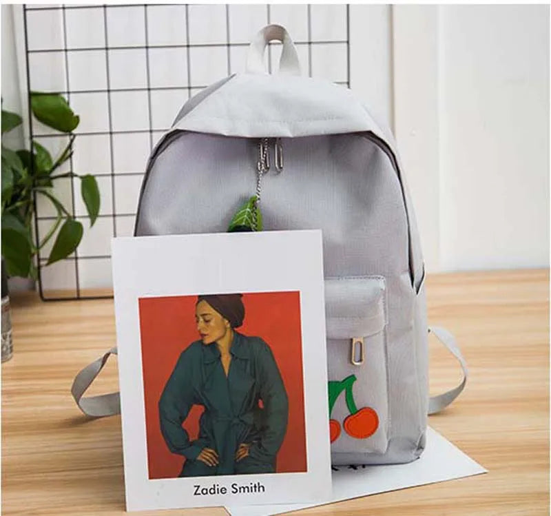 3PCS Canvas Backpacks Shoulder School Bags Travel Bag Rucksacks Student Mochila
