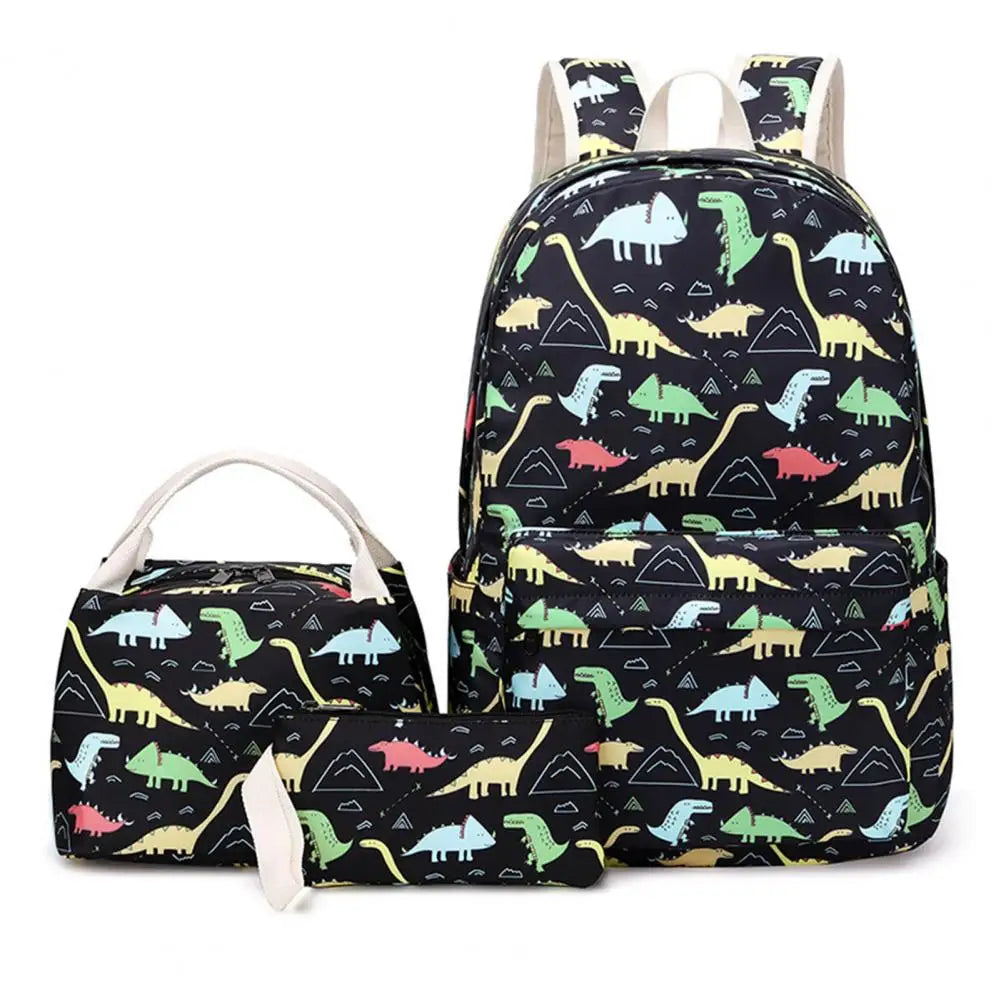 Kids Backpack Dinosaur Pattern Adjustable Straps Students Backpack
