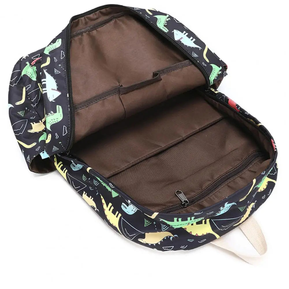 Kids Backpack Dinosaur Pattern Adjustable Straps Students Backpack