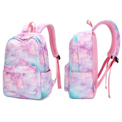 3Pcs/Set Starry Print Student Backpack - Lightweight Bookbag, Handbag, Pencil Ba