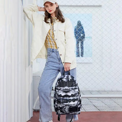 Student Backpack Ink Print Backpack with Charging Port