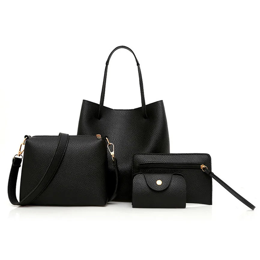 3Pcs Women Bag Du5423 Set with Wallet and Crossbody Purse