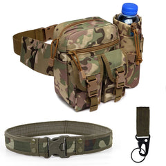 3Pcs Outdoor Waist Bag Set Waterproof Molle Camouflage Hiking Pack