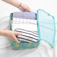 3SETS Nylon Packing Cube Travel Bag System 7 Pieces Large Capacity Clothing Sort