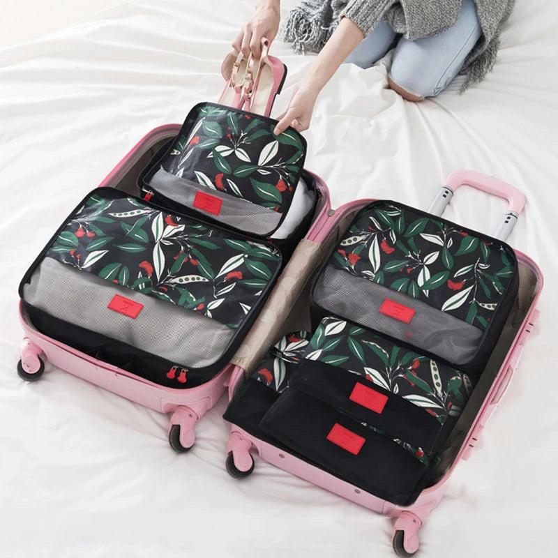 3SETS/LOT Travel Bags Set Woman Portable Clothing Sorting Organizer
