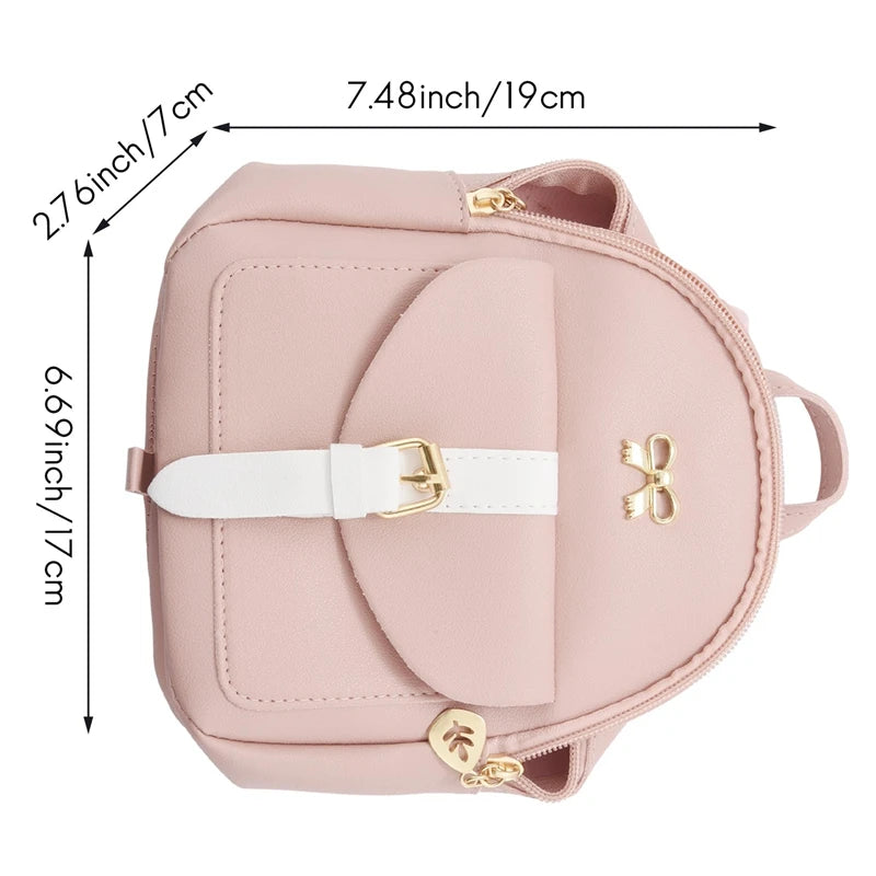 Mini Backpack Small Diagonal Bag Bow Backpack Ladies Wallet
