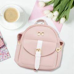 3X Mini Backpack Small Diagonal Bag Leather Bow Ladies Wallet