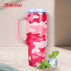 40oz Camo Starry Insulated Tumbler w/ Straw - Leakproof for Camping