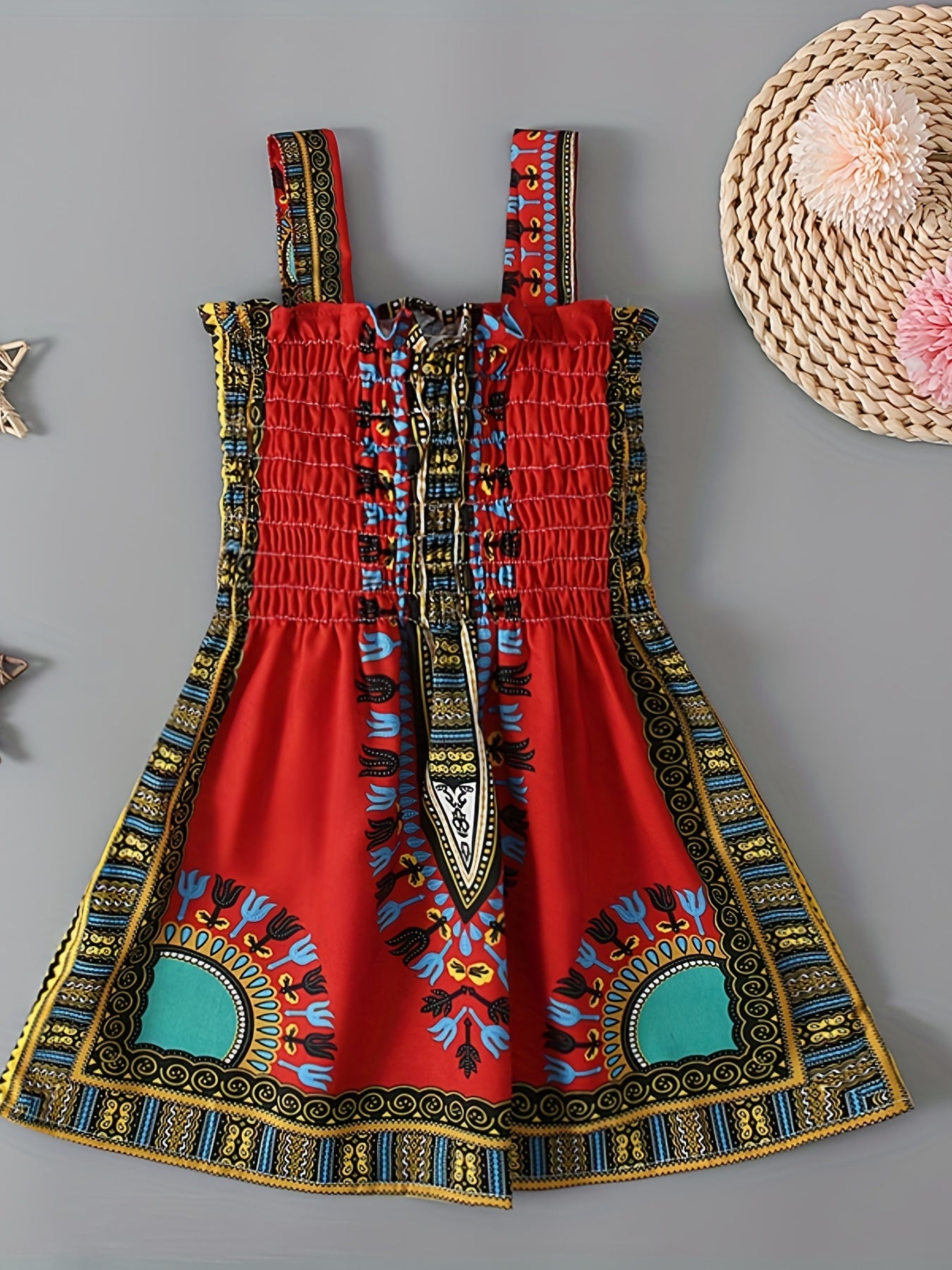 Girls Sleeveless Cotton Swing Dress