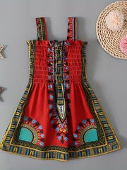Girls Sleeveless Cotton Swing Dress