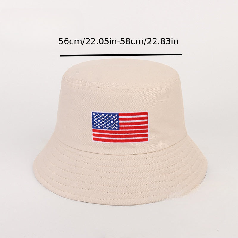 Unisex Sunshade Bucket Hat American Flag Sun Hat