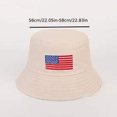 Unisex Sunshade Bucket Hat American Flag Sun Hat
