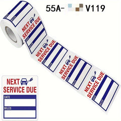 150pcs Car Maintenance Service Expiry Reminder Sticker Roll