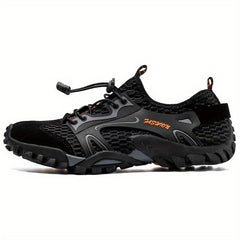 Men's Mesh Drawstring Sneakers Lightweight Non Slip Shoes for Hiking