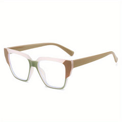 Tortoiseshell Square Clear Lens Computer Glasses for Men Women