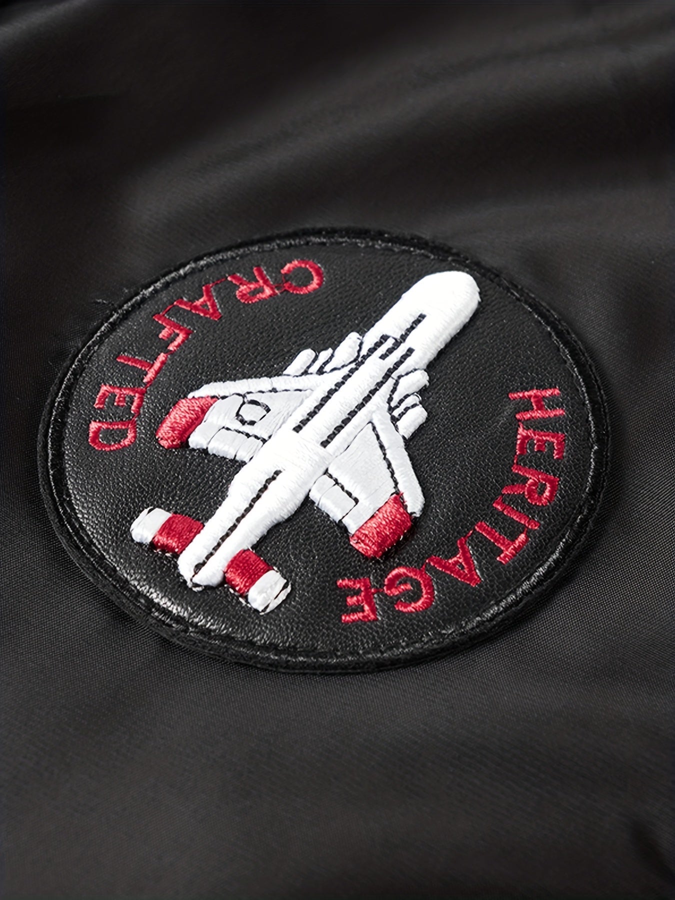 Men's Solid Embroidered Jacket - Windproof & Waterproof