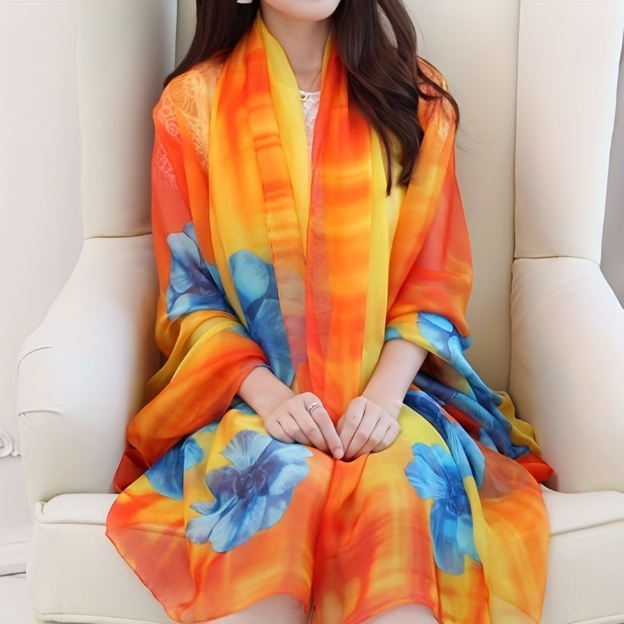 Boho Sunscreen Shawl Lightweight Scarf Long Travel Beach Towel