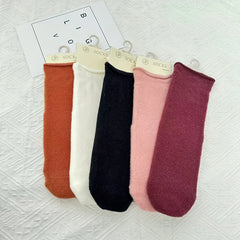 10 Pairs Women's Solid Mid Tube Socks Soft & Comfy Stockings Hosiery