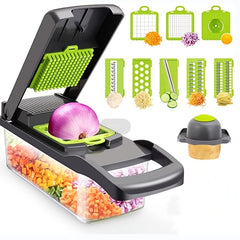 16in1 Onion Chopper Food Cutter With 8 Blades Potato Slicer Shredder
