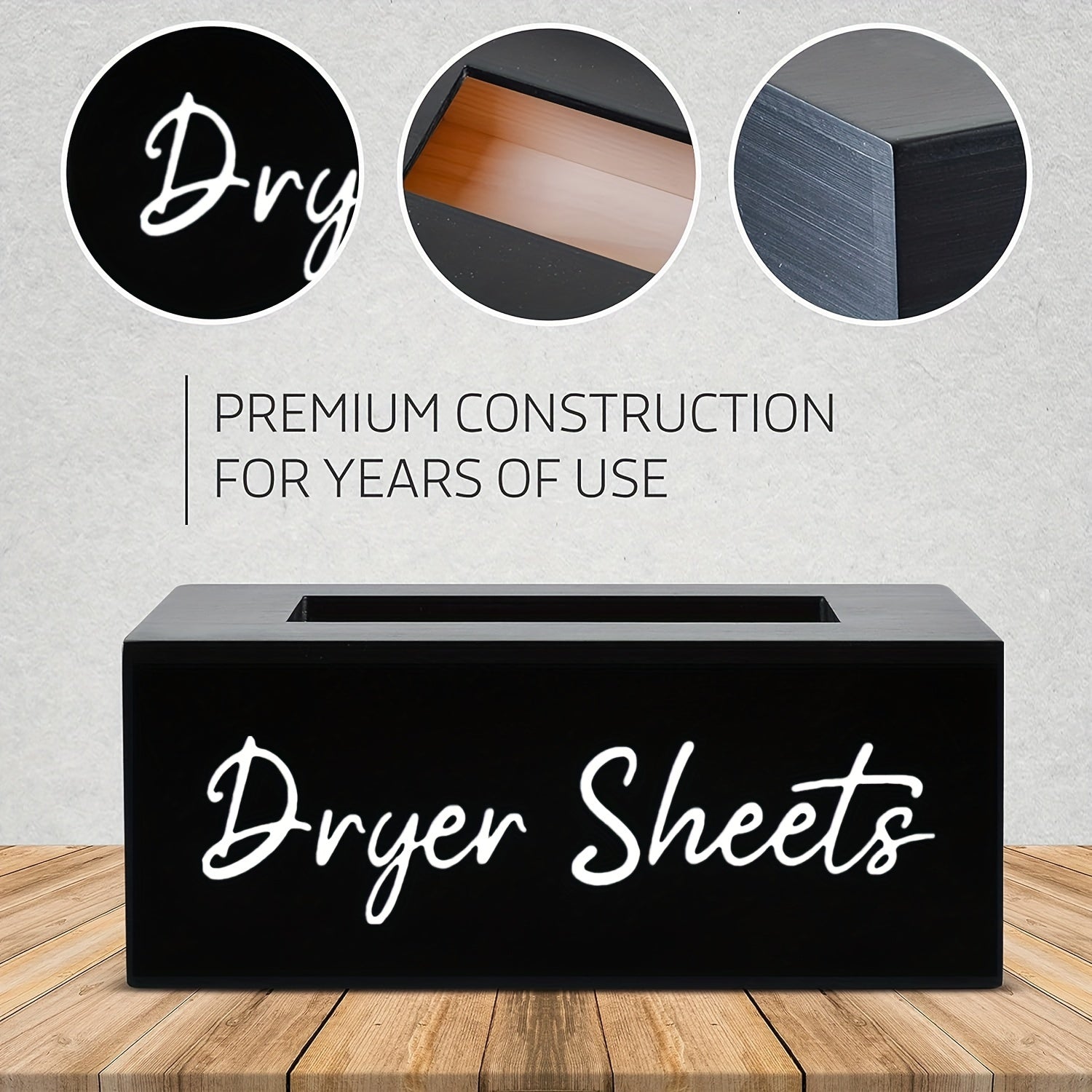 Wooden Tissue Box Laundry Dryer Paper Holder Decorative Storage Box