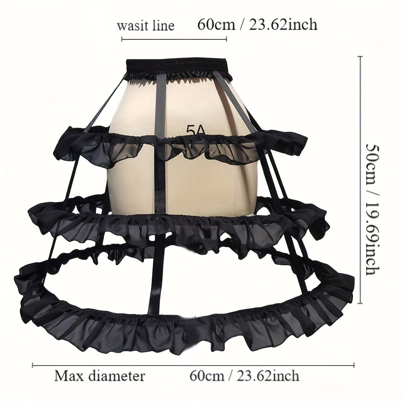 Ruffled Bustle Wedding Petticoat for Gown Jersey Bridal Accessories