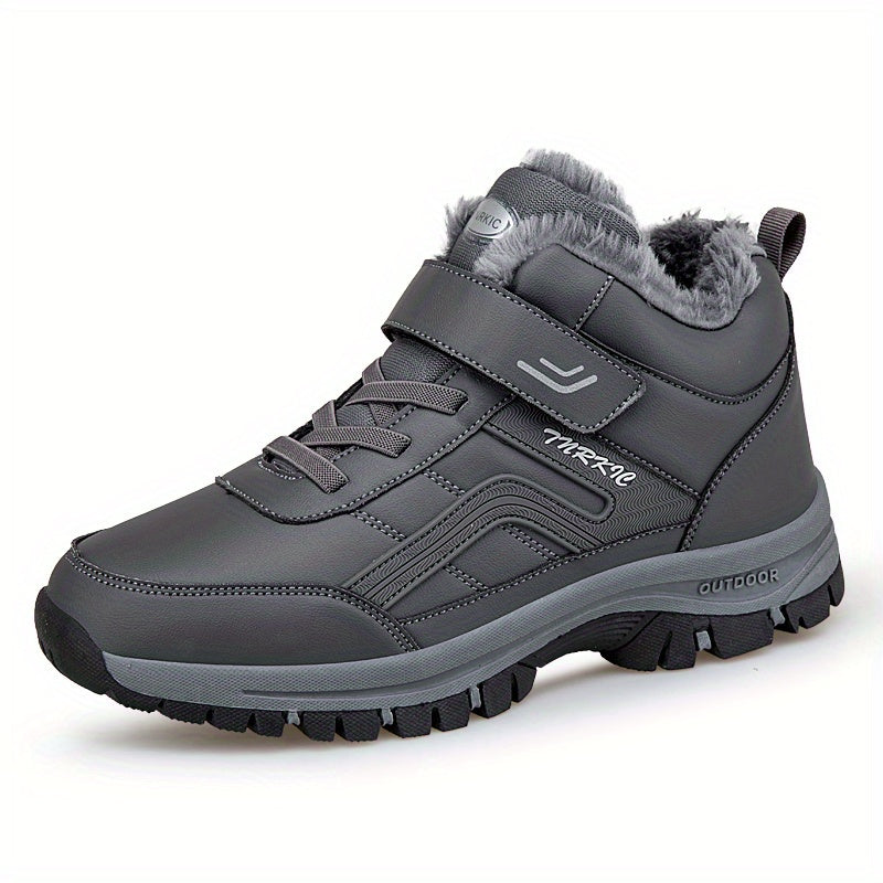 Men's Winter Thermal Hiking Boots with Fuzzy Lining