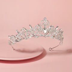 Silver Rhinestone Princess Tiara for Girls