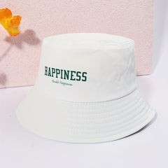 HAPPINESS Bucket Hat Causal Breathable Sunscreen Basin Hat Unisex