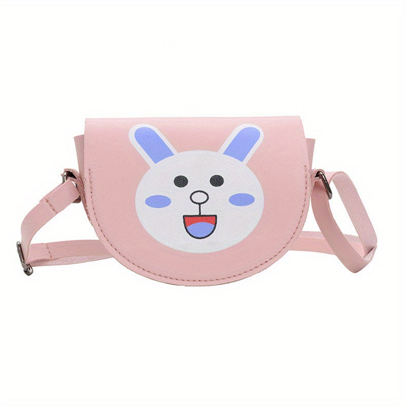 Kids Rabbit Messenger Bag PU Shoulder Satchel Coin Purse Girls Cartoon Crossbody