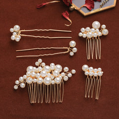 5pcs Bridal Pearls Hair Pins Hair Accessories For Brides