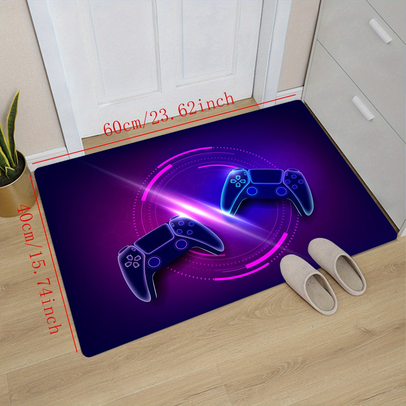 Colorful Game Console Floor Carpet Enhances Gaming Experience