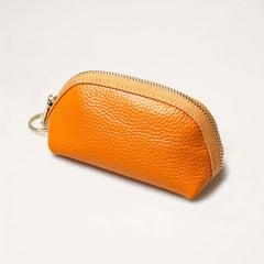 Leather Keychain Coin Purse Wallet Mini Access Card Holder