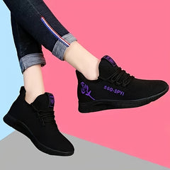 Rose Print Lightweight Running Shoes Soft Bottom Outdoor Sneaker
