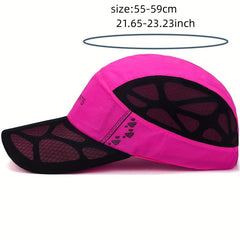 Mesh Breathable Sports Baseball Cap Quick Drying Sun Hat Lightweight