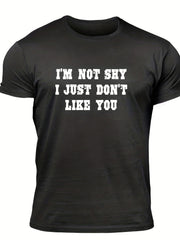 Bold & Unapologetic Men's Letter Print T-shirt for Summer