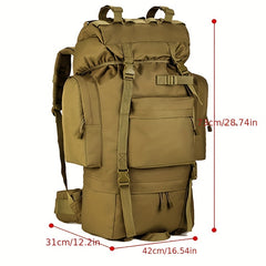 65L Men's Travel Backpack with Shoe Storage