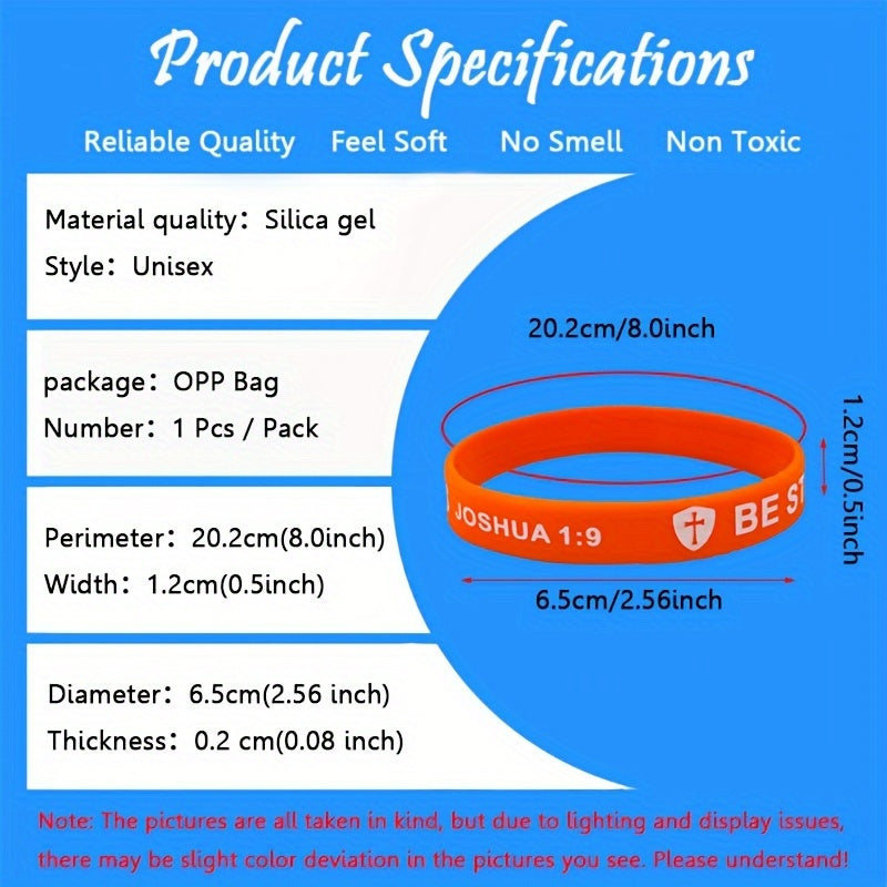 Colorful Slogan Pattern Silicone Bracelet Wrist Band