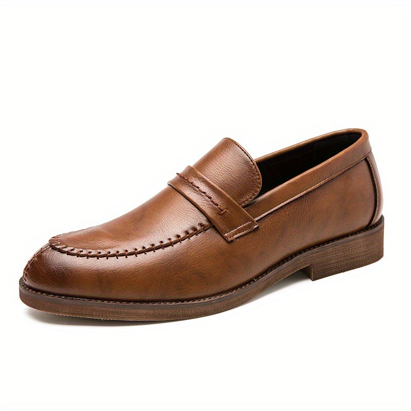 Men's Stitch Detail Loafer Shoes Comfy Non slip Slip On Shoes