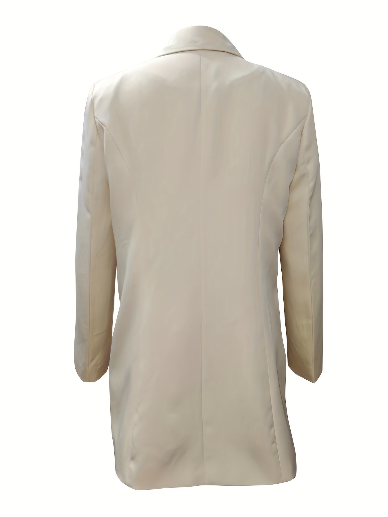 Solid Lapel Blazer Long Sleeve Office Wear