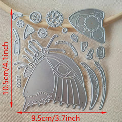 Steampunk Butterfly Metal Cutting Die Stencil for Card Making DIY Scrapbooking