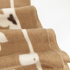 Flower Print Warm Scarf Frayed Trim Cashmere Shawl Windproof