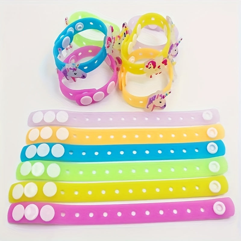 6pcs Silicone Adjustable Bracelet Jewelry Holiday Party Gift Accessories
